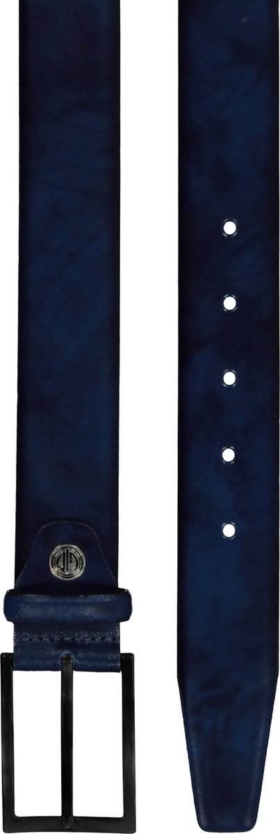 LINDENMANN leren heren riem - blauw