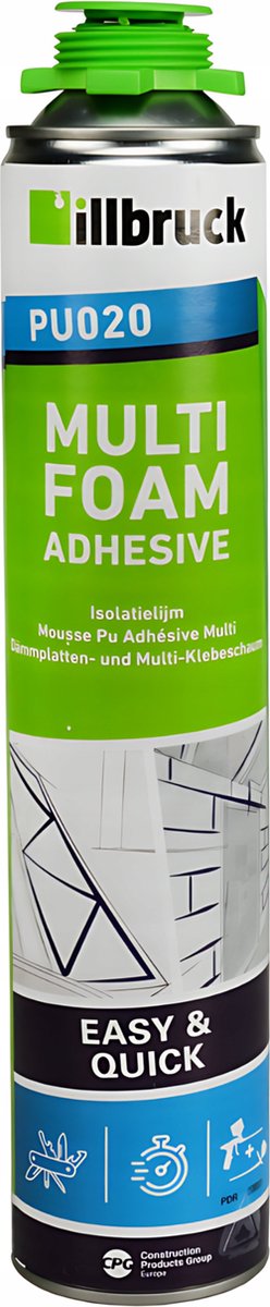 ILLBRUCK PU 020 Universeel Lijmschuim, Doos á 12 stuks á 750 ml