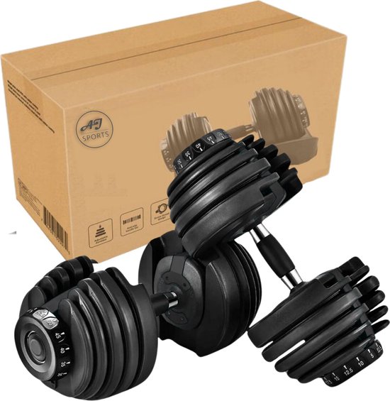 AJ Sports Verstelbare Dumbell 24 KG