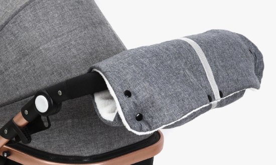 Universele Kinderwagen Handwarmer - Handschoenen - Handwarmer - Grijs - Winter Wanten Buggy van Universele — afbeelding 3