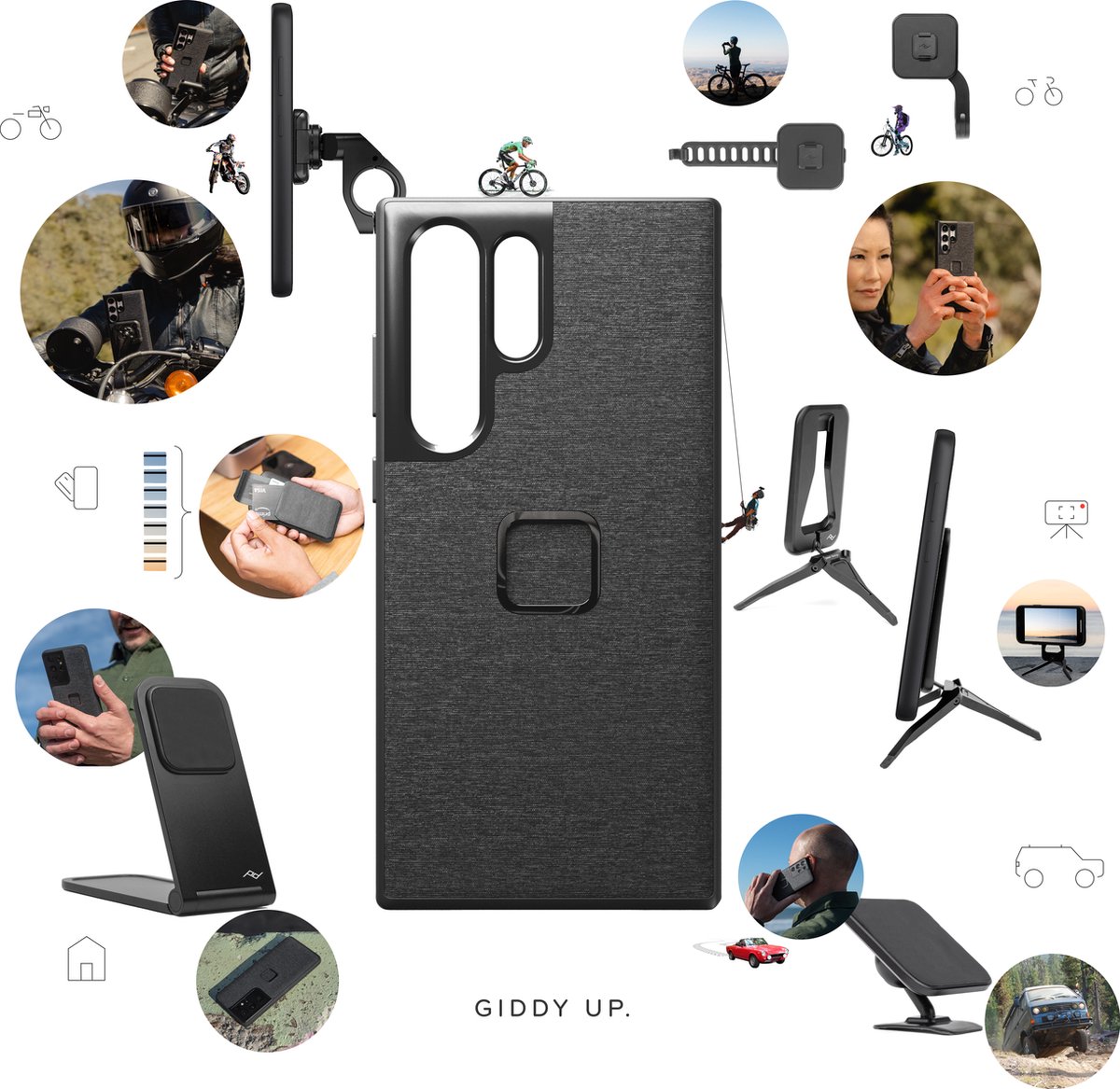 Peak Design - Mobile Everyday Fabric Case Samsung Galaxy S24 Ultra Charcoal