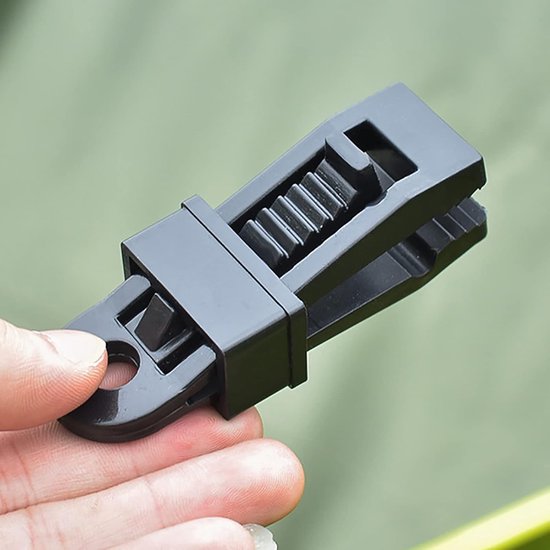 20 Stuks Tarpaulin Clips, Tarp Clips Heavy Duty Lock Grip, Shade Cloth Plastic Clips, Tarpaulin Klemmen, Tarpaulin Clips en Klemmen, Tent Clips Tarpaulin Clips, Tarpaulin Klemmen, Herbruikbare Tarp Klemmen voor Luifel Buiten (Zwart) van Merkloos — afbeelding 2