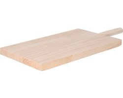 CM Snijplank/serveerplank blank hout - met handvat - 36 x 16 x 2 cm - keuken borrelplank/tapasplank