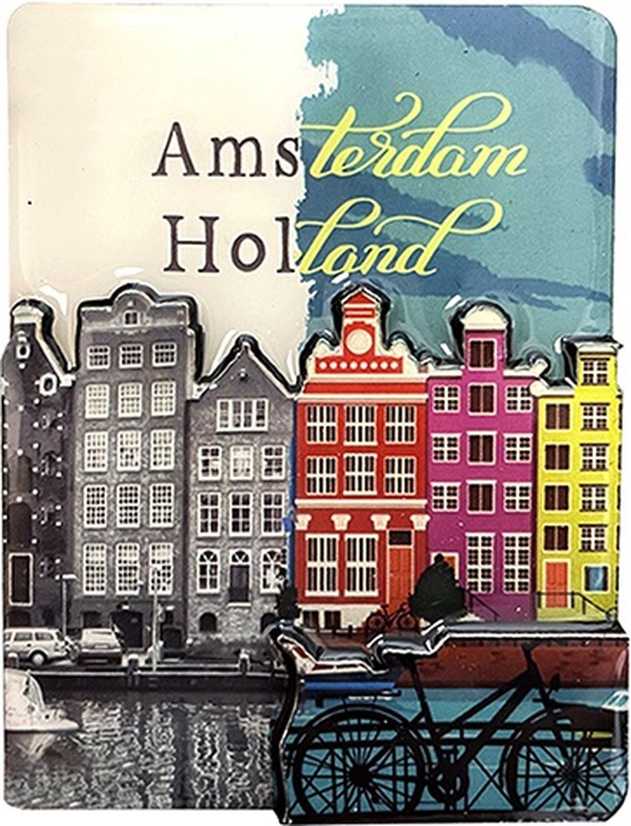 Memoriez 2D Magneet Amsterdamse huisjes