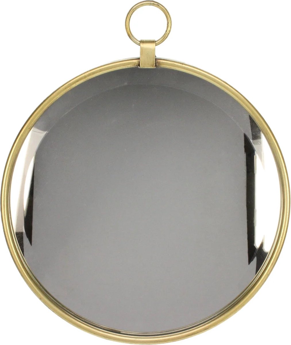 Spiegel rond met grote ring goudkl. Ø36x2x42cm