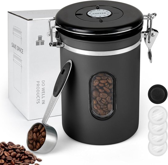 Wollenhaupt 46936 - Tarro de café de acero inoxidable, 1000 g
