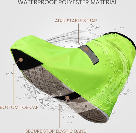 Belle Vous herbruikbare overschoenen - Antislip waterdichte schoenhoezen voor mannen en vrouwen - Schoenovertrek regenbescherming voor buiten - Groen — afbeelding 5