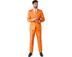 Suitmeister Orange - Heren Pak - Carnavalskleding - Koningsdag - WK Voetbal - Nederland - Oranje - Maat L