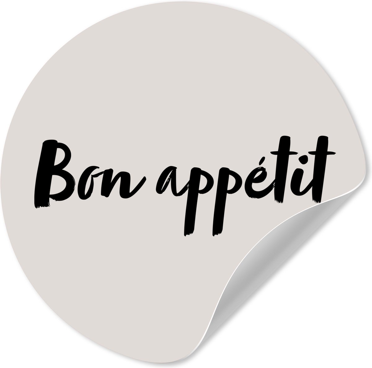 WallCircle® - Behangcirkel 140x140 cm - Muurstickers Bon appétit - Quotes - Keuken - Kookp