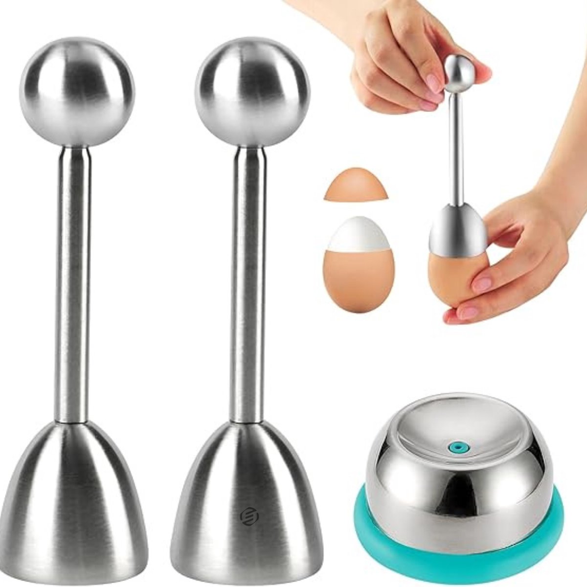 Equivera Eierprikker - Eier Prikker - Eiprikker - Ei Prikker - Eiopener - Ei Opener - Keuken Accessoires - Ei Peller - Gaatje Prikker Ei - Gaatjesprikker Ei