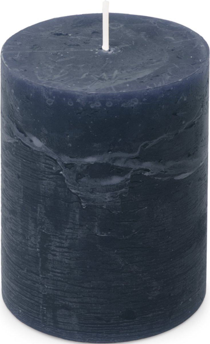 Kaars rustiek 80/110 mm donkerblauw Spaas