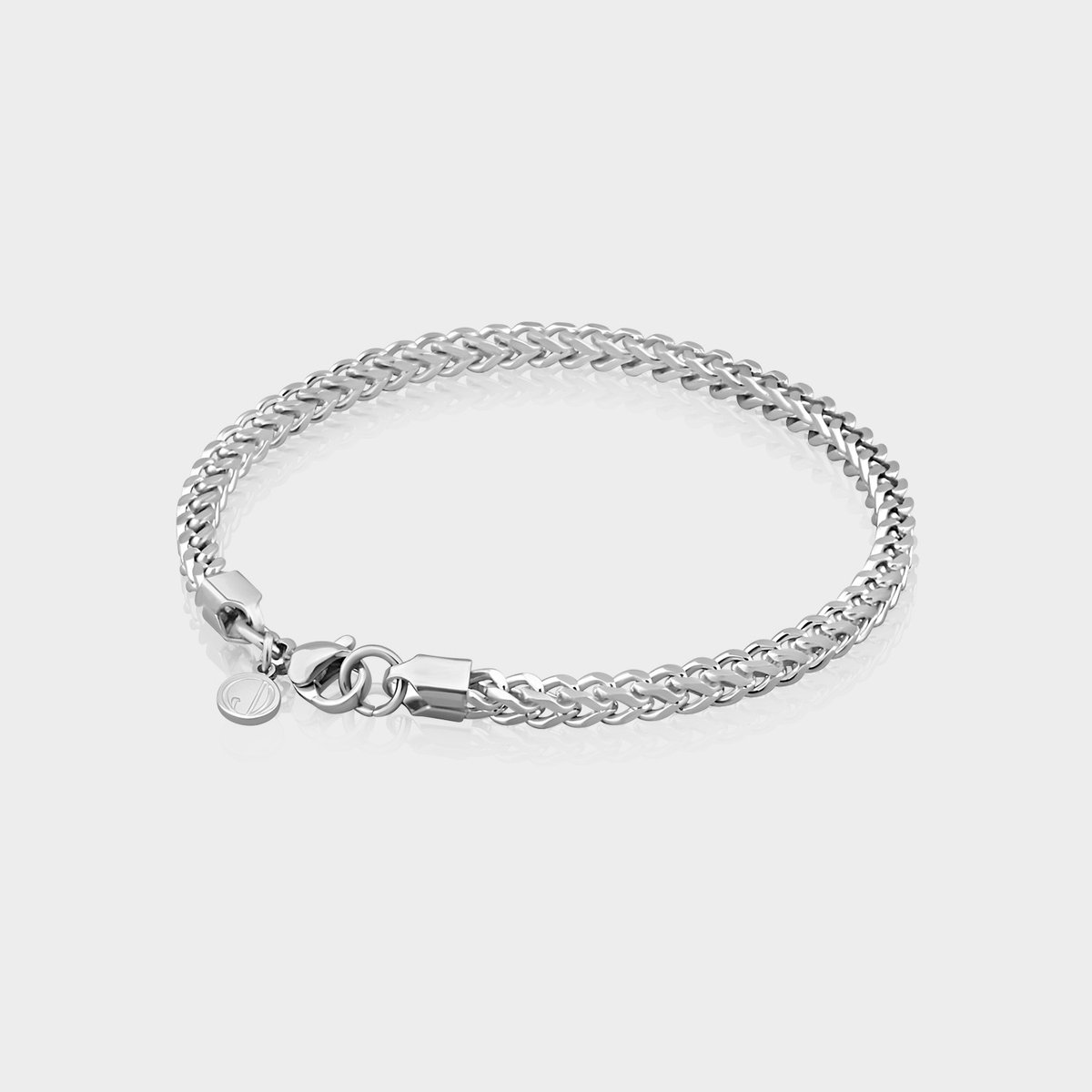Franco Armband 5 mm - Zilveren Schakelarmband - 19 cm lang - Armband Heren - Olympus Jewelry