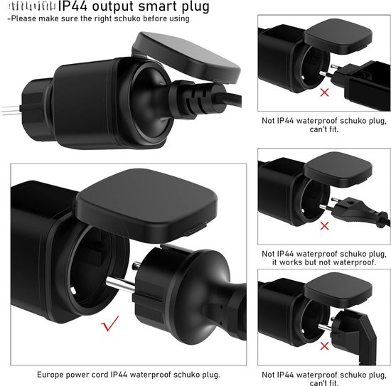 Buitenstopcontact Waterdicht - 2 Stopcontacten - IP44 - Stopcontact voor Buiten