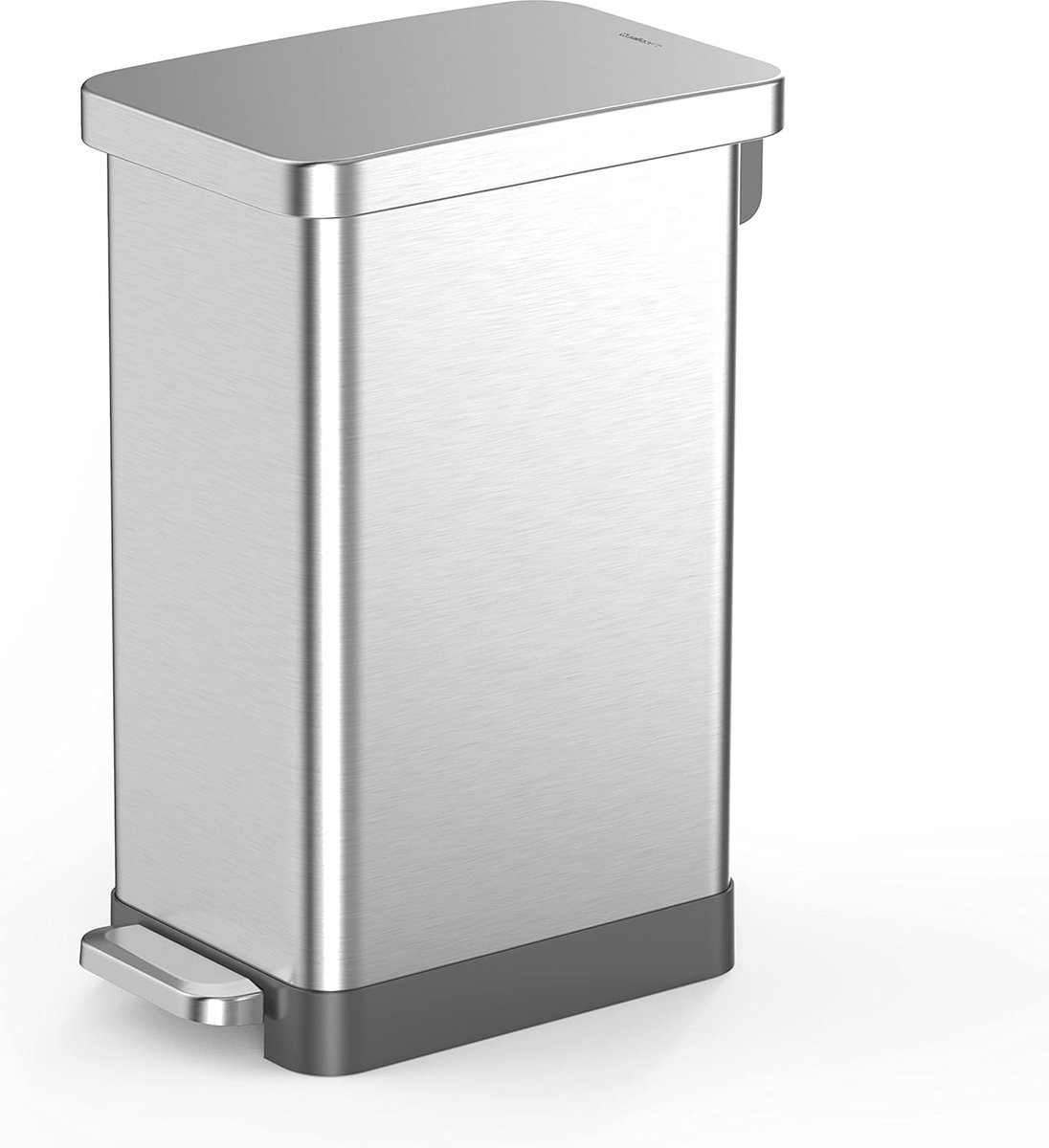 Goedkoopste 50L RVS Handsfree Prullenbak met Softclose Deksel - Perfect voor Keuken en Kantoor