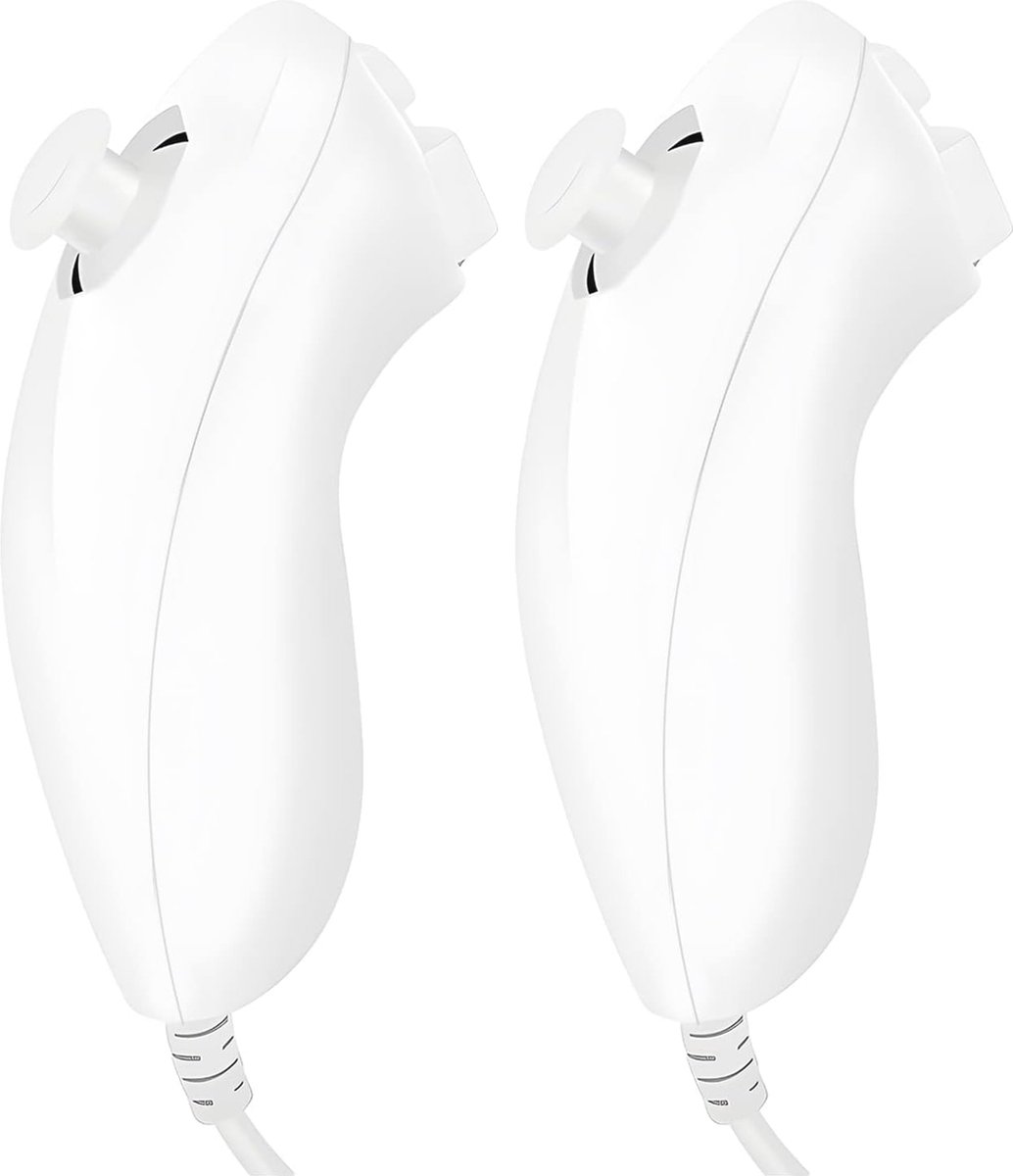 Nunchuk Controllers Voor Wii en Wii U - 2 Stuks Met Motion Plus