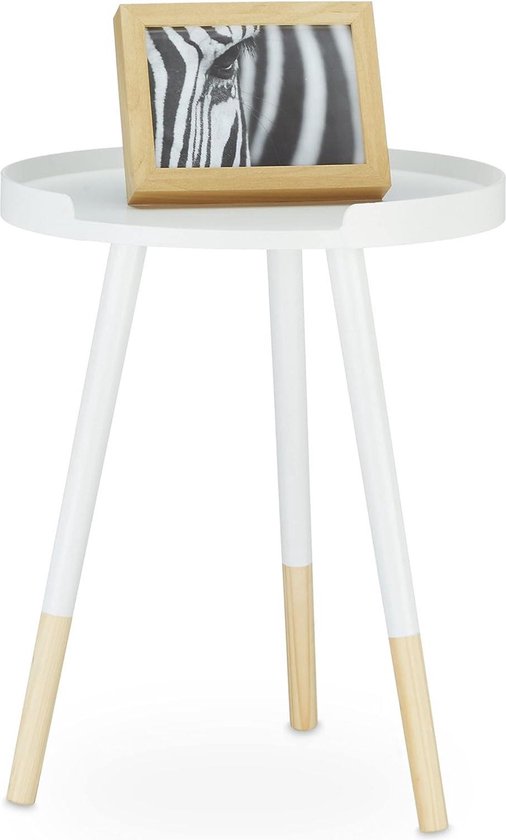 Melzo Bijzettafel rond wit 60cm