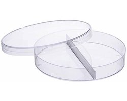 NEST® - Petrischaal 2 compartimenten - Petridish 2 compartments - Polystyrene - 90 x 15 mm - Steriel - Herbruikbaar - 20 stuks