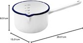 Husum emaillen steelpan met schenktuit - 1,0 liter