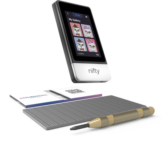 SecuX Nifty + SOLIDHODL - Voordeelbundel - Hardware Wallet - Wallet voor Bitcoin, Ethereum en vele andere crypto - NFT wallet