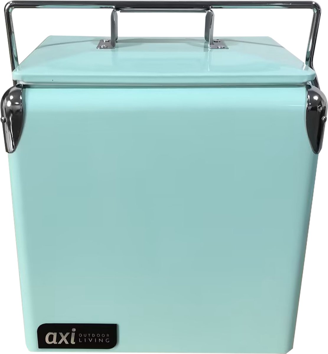 AXI Retro Cooler Mini Zwart - Koelbox met afneembare deksel en flesopener - 13L inhoud