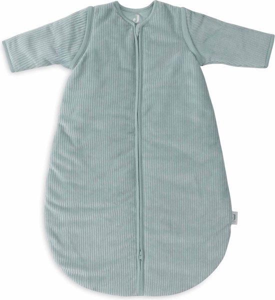 Jollein Baby Slaapzak Winter Met Afritsbare Mouw 110cm - Rond - Rib Sea Green - Winterslaapzak