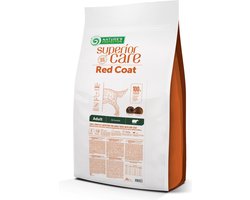 Nature's Protection Suprior care droog graanvrij voer voor volwassen honden van alle rassen met rode vacht, met lam 10kg.