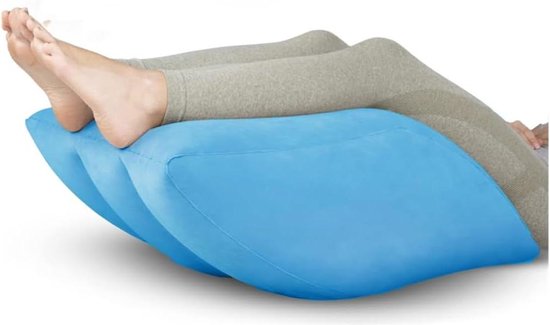 Opblaasbaar Beenhoogtekussen - Beensteun voor Zwelling en Bloedsomloop - Opvouwbaar Kniestuk - Lekbestendig - Ideaal voor een Goede Nachtrust