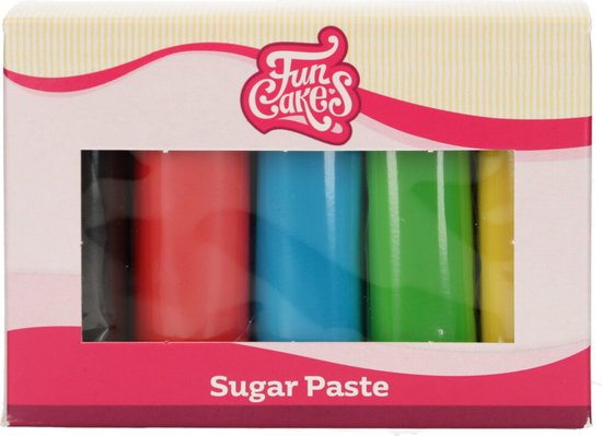 FunCakes Rolled Fondant Multi Pack Essential Colors - 5x100g