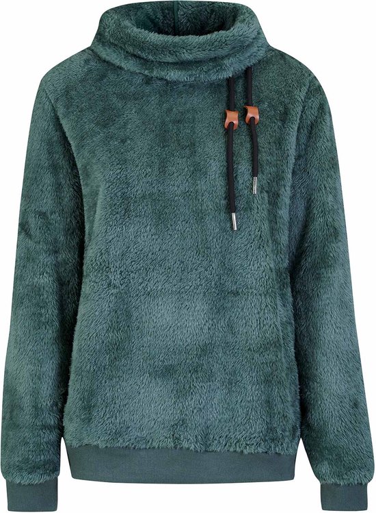 BJØRNSON Ilmi Coral Fleece Pullover Dames 4 seizoenen - Zacht - Maat 48 - Groen