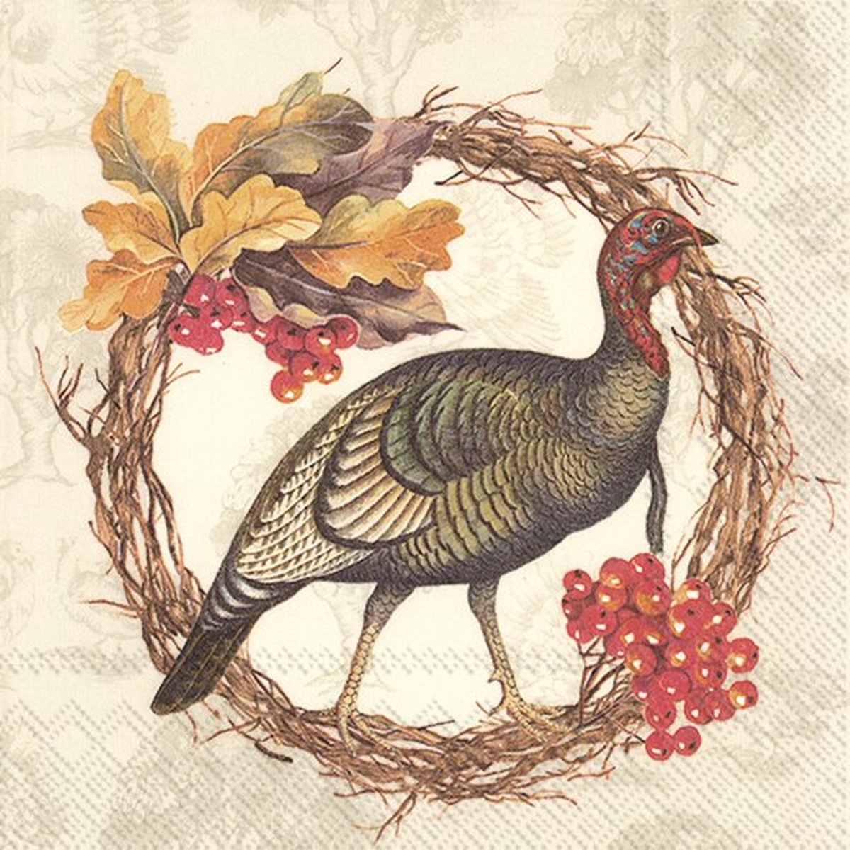 Servetten "Thanksgiving Turkey" 33x33 cm
