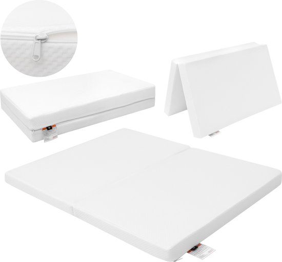 Bebies First Compact Opvouwbaar Boxmatras 76x95 - Wit