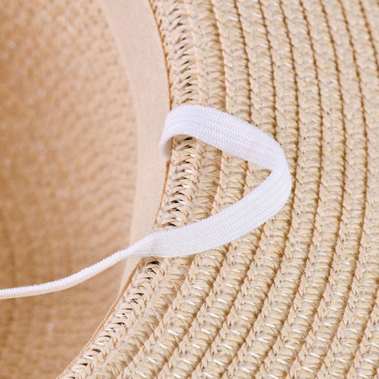 Decopatent - Chapeau de Soleil Femme - Hello Summer - Chapeau d'été - Chapeau de Paille UV - Chapeau de Plage à Large Bord - Chapeau pour Adultes - Couleur : Naturel