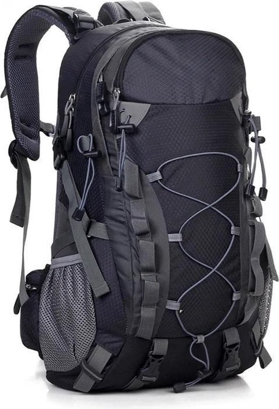 RAMBUX® - Backpack - Outdoor - Zwart - Wandelrugzak - Trekking Rugzak - Heupriem - Verkoelende Rug Padding - 40 Liter