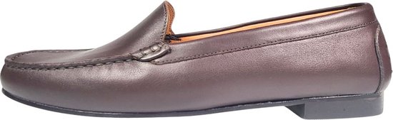 Stravers - Mocassins de Luxe Semelle en cuir Taille 43 Marron Chaussures à enfiler grande taille pour femme