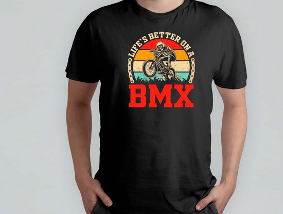 La Life est meilleure dans un BMX - T Shirt - RetroVibes - Throwback - VintageStyle - OldSchoolCool - RetroSfeer - Regarder en arrière - VintageStyle - OudeSchoolCool