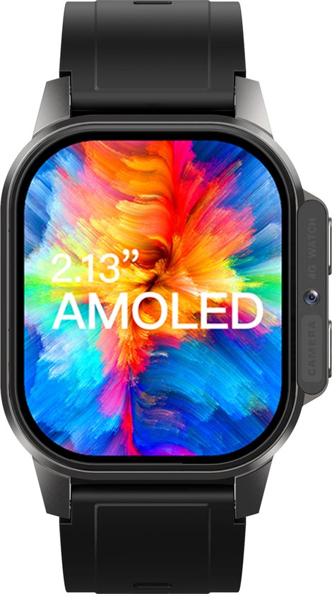 4G LTE Smartwatch met AMOLED Scherm 4GB RAM 64GB ROM 2.13 HD Scherm SIM Wifi. bol