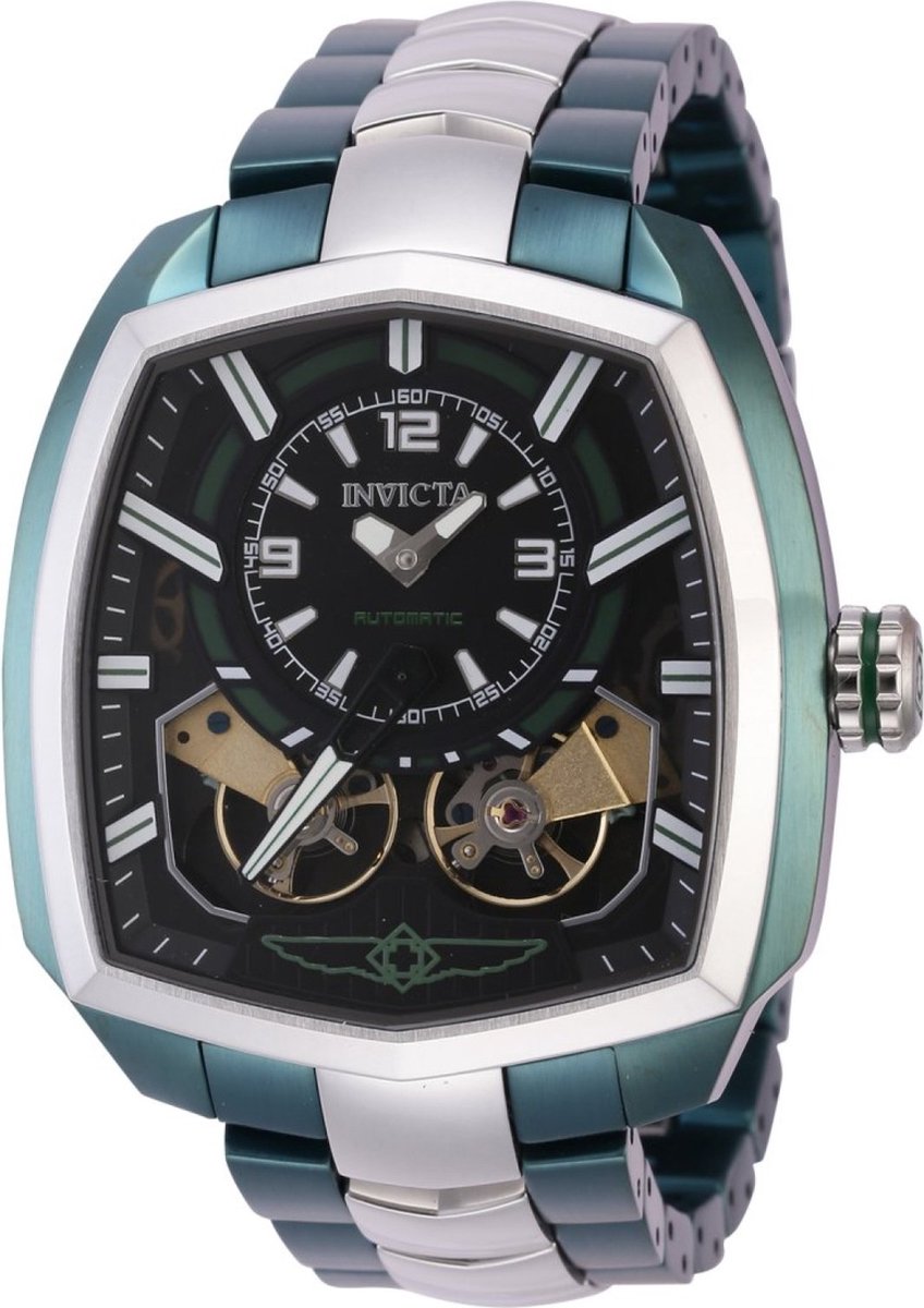 Invicta Akula 44001 Heren Horloge - Waterdicht - Analoog - Automatisch Uurwerk - Roestvrij Staal met zwarte Wijzerplaat - 48mm