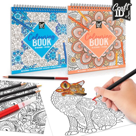 Foto: Craft id mandala kleurboek voor volwassenen kleurboeken volwassenen met kleurboek mandala s 2 pack mandala kleurboek volwassenen voor kleuren en ontspanning