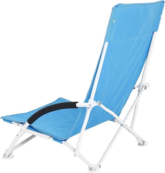 Campingstoel Strandstoel hoge rugleuning draagbare klapstoel inklapbaar licht comfortabel zeer belastbaar outdoorstoel draagtas lichtblauw-GCB61BU — afbeelding 5