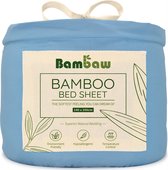 Hoeslaken en Bamboe | Hoeslaken Eco 2 personnes 140 cm x 200 cm | Bleu clair | Beddengoed de Luxe en Bamboe | Drap Hoeslaken | Hoeslaken Puur Bamboe lyocell | Tissu Ultra respirant | Bambaw