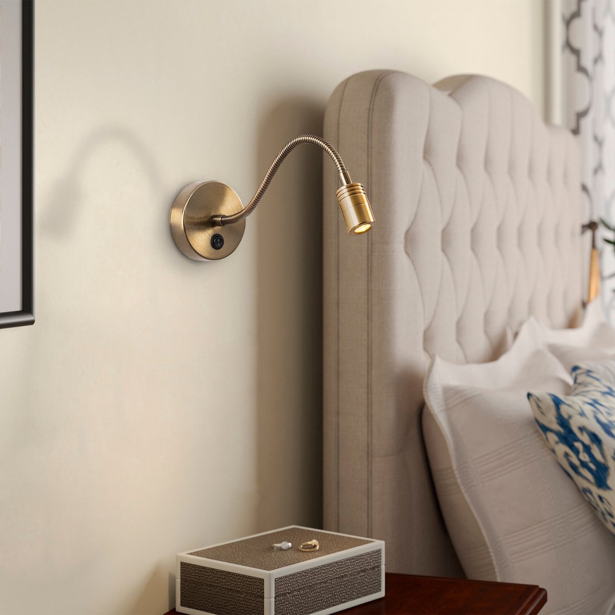 Reading Wandlamp | METALEN BEHUIZING | Vintage - Emob - Leeslampen - Goud - Metaal