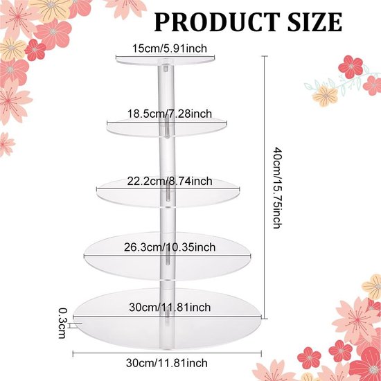 Cupcake Stand, 3-Laags Dessert Stand Voor 71 Cupcakes, Houten En Metalen Toren Display Premium Houder Dessert Boom Toren Voor Kerstmis Verjaardag Bruiloften Feest Decoratie, Serveerschaal, Hout Bruin