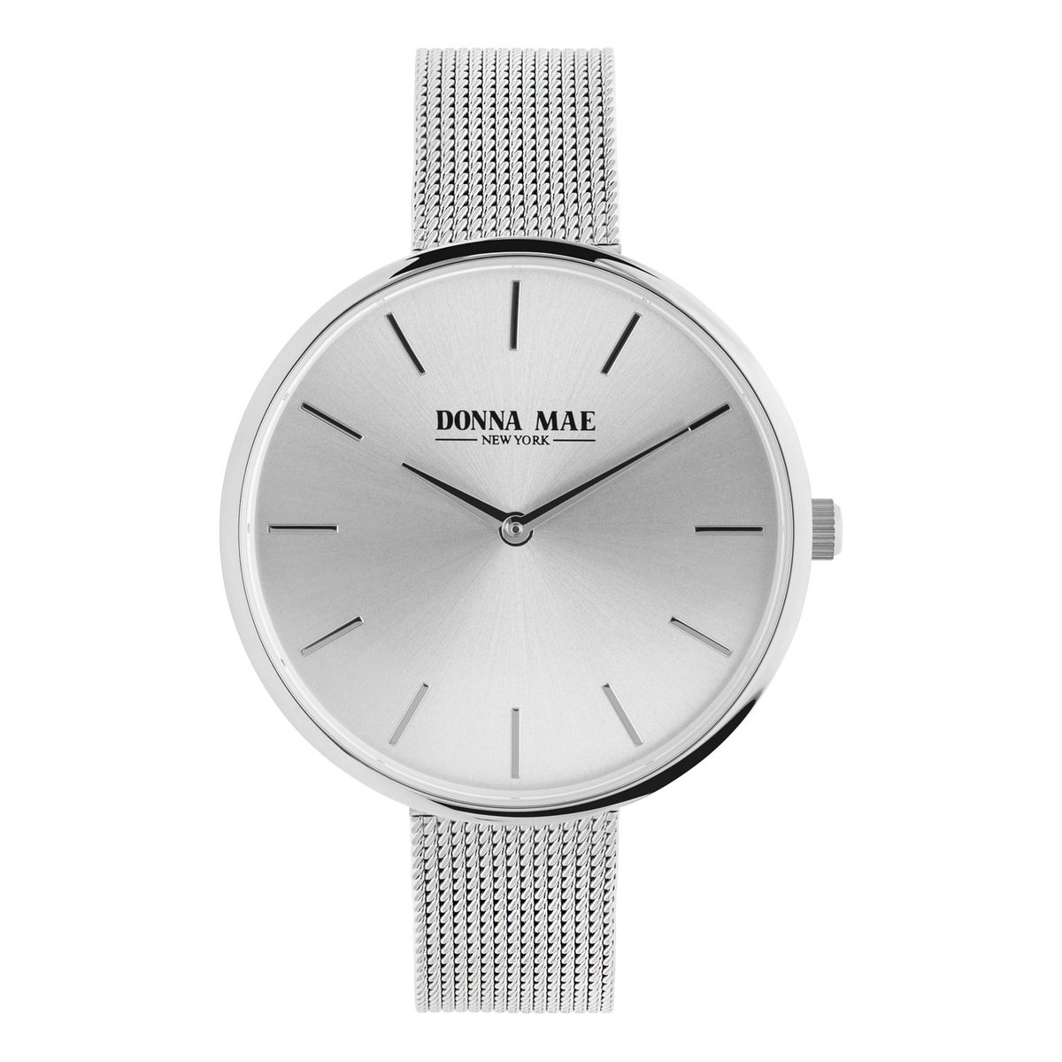 Lucardi Dames Donna Mae horloge mesh band zilverkleurig - Horloge - Staal - Zilverkleurig - 38 mm