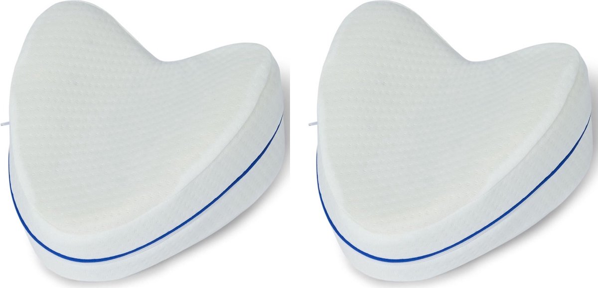 Goedkoopste Set van 2 Kniekussens voor in Bed - Ergonomisch Kussen - Kniekussen voor Zijslapers - Beenkussen - Schootkussen - Memoryfoam
