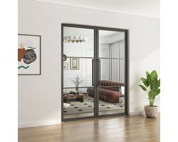 Dubbele stalen taatsdeuren 231,5 x 185,5cm - 3 vlaks