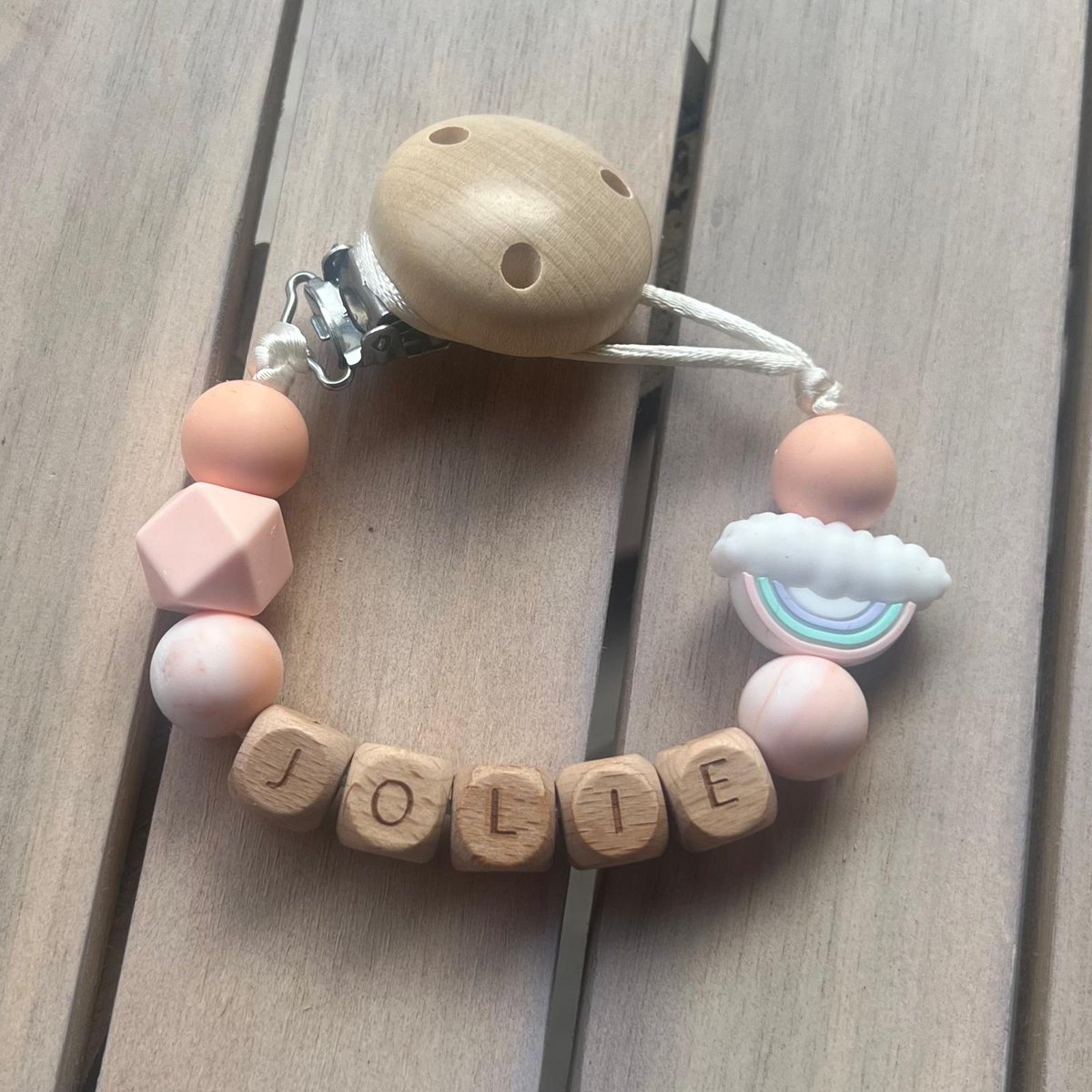 Goedkoopste JOJOSBABY - Speenkoord met naam - siliconen - gepersonaliseerd