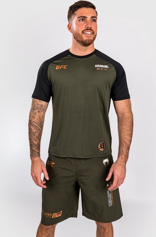 UFC x Venum Adrenaline Fight Week Dry- Tech T-Shirt Khaki Bronze taille XXL