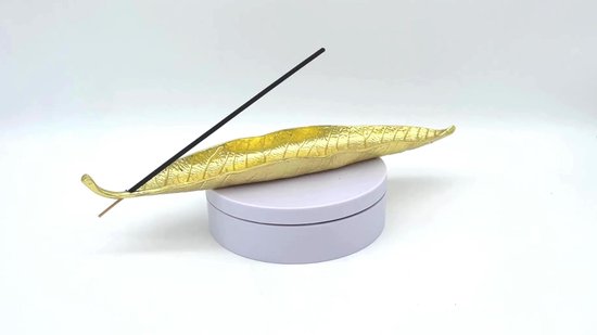 a sunny day wierook houder - wierookhouder - messing - goudkleurig - wierookhouder plankje - wierook en wierookkegels - wierook brander - meditatie - aromatherapie - rituelen - 25 x 5 cm - geurloos