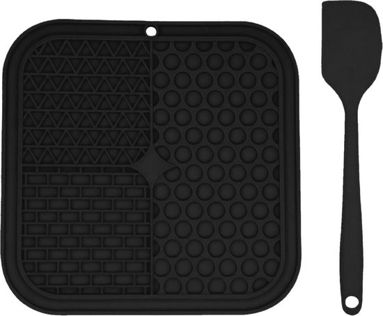 VSSHE Lekmat voor Honden, 2 Stuks Antislip Hondenlikmat Met 1 Siliconen Spatel BPA-vrij Likmat Met Super Sterke Zuigkracht voor Hondenbadtraining Trimmen en Pootverzorging Bevordert de spijsvertering VSSHE Lekmat voor Honden, 2 Stuks Antislip Hondenlikmat Met 1 Siliconen Spatel BPA-vrij Likmat Met Super Sterke Zuigkracht voor Hondenbadtraining Trimmen en Pootverzorging Bevordert de spijsvertering