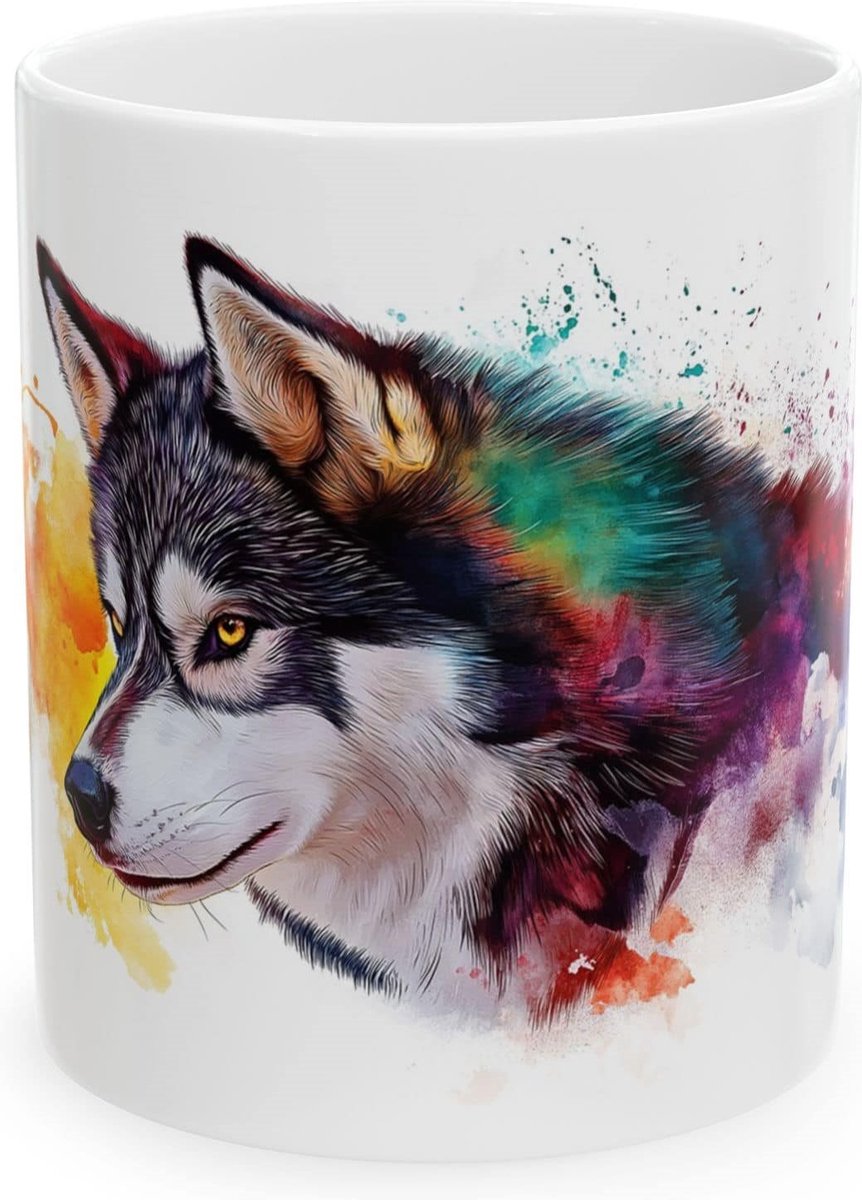 Mok Siberische Husky aquarel - Koken & Tafelen Servies Kopjes & mokken, Hond Mok, Hondenliefhebber Cadeau, Koffie Thee Mok, Cadeau Idee